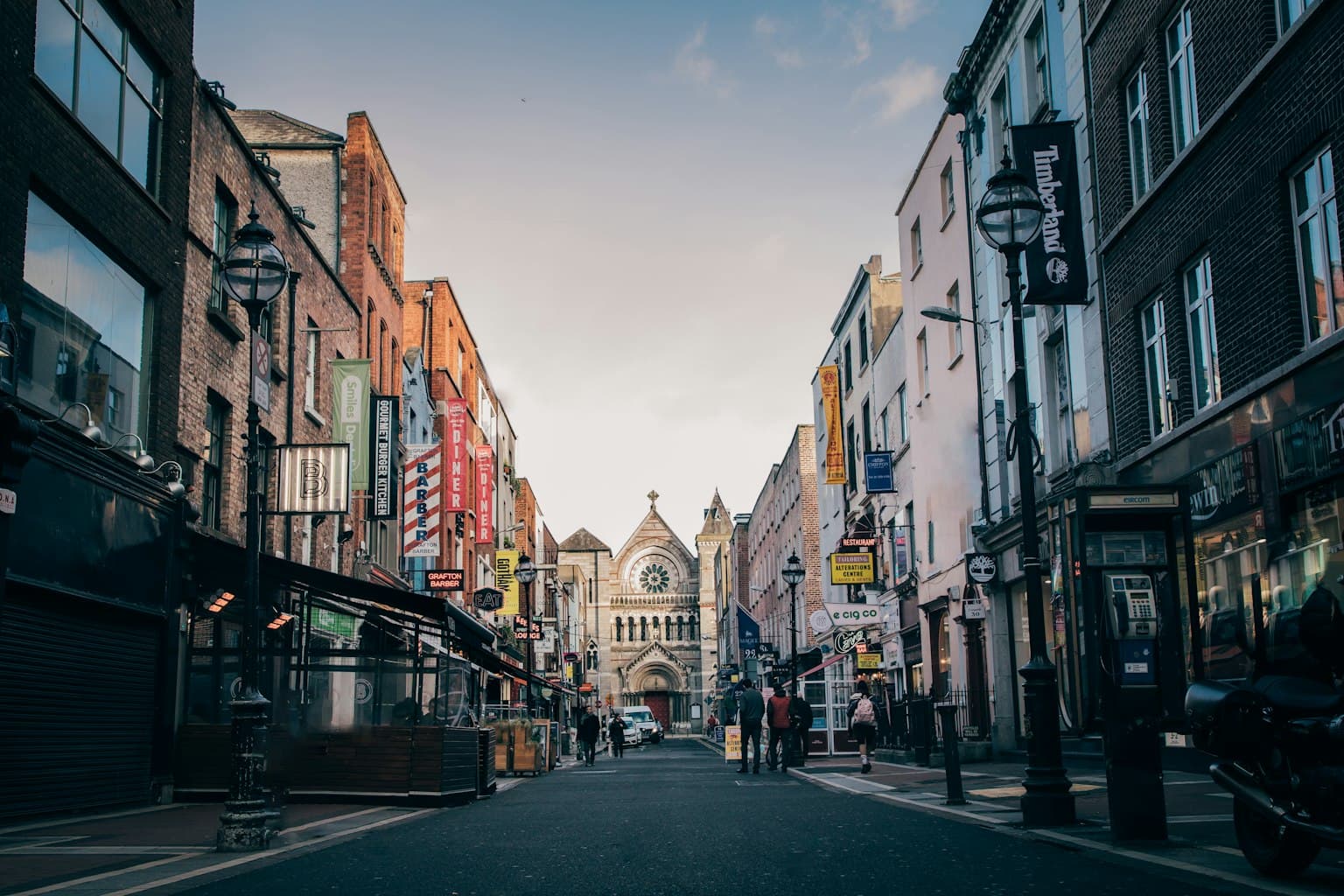 Dublin cityscape with travel personality color overlay
