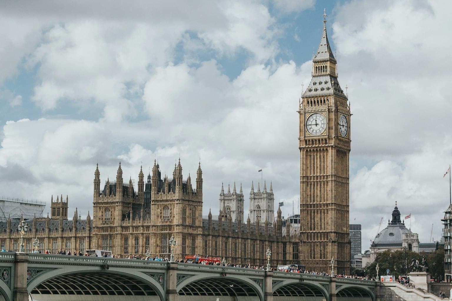 London cityscape with travel personality color overlay