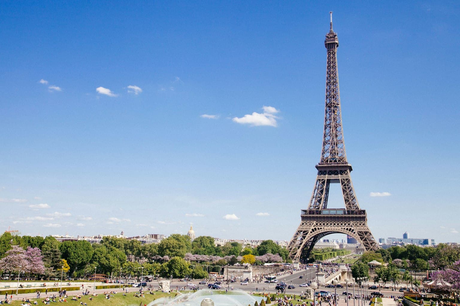 Paris cityscape with travel personality color overlay