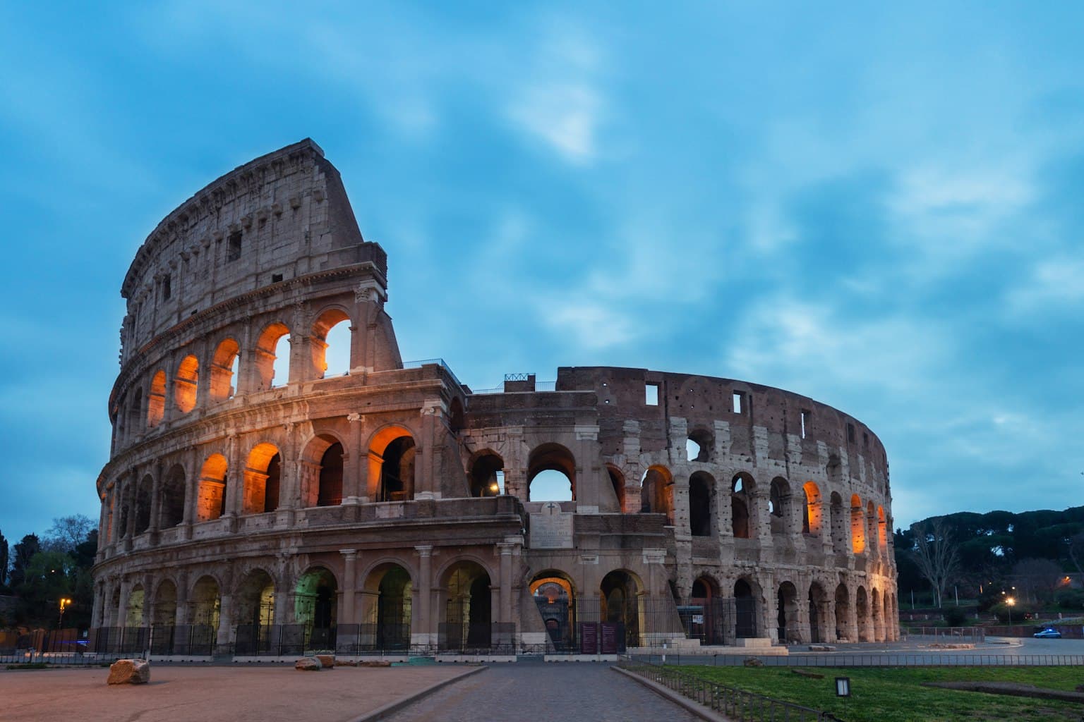 Rome cityscape with travel personality color overlay